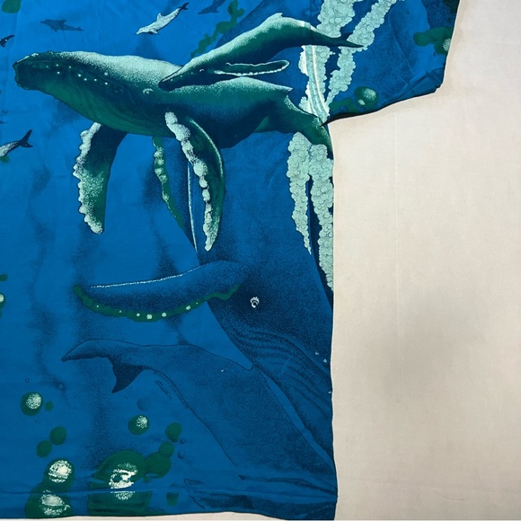 Vintage single stitch AOP underwear whale dolphin print size large 1992 Hanes - Picture 12 of 12